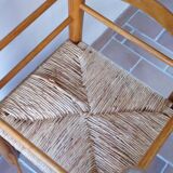 Pair of rustic straw chairs