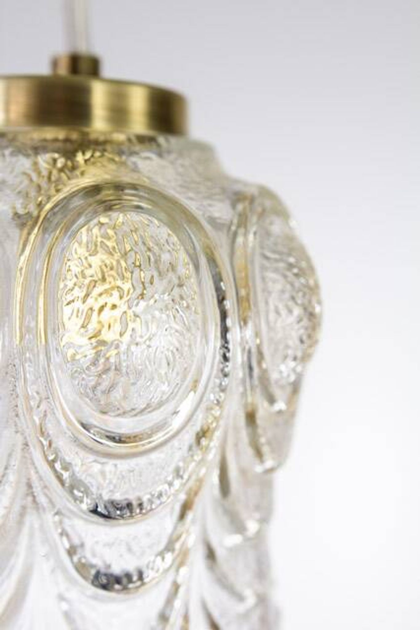 Jugošik (Yugochic) vintage crystal clear pendant lamp