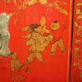 Antique Chinese hand-lacquered side table, large sideboard.