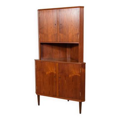 Cabinet d'angle en teck des années 1960, Danemark