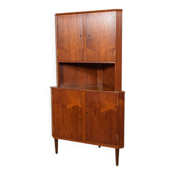 Mid-Century Corner Teak Cabinet, Denmark, 1960s