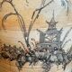 Italian ceramic lamp signed M Vanni Firenze with Orientalist decoration.