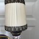 Antique Florentine Table Lamp Italian Blue Porcelain Ceramic