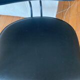 Armchair in black aluminum and leather by Effezeta, 1970