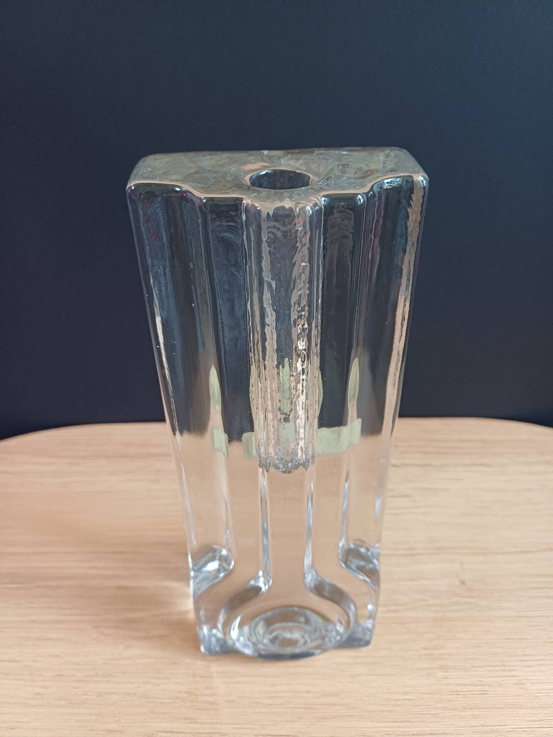 Vase en cristal Walther Kristallglas style Bauhaus