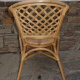 Armchair in rattan in Assisi year circa 1970