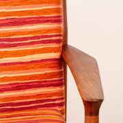 Pair of Danish armchairs in solid teak and fabric, Svend Aage Eriksen 1960.