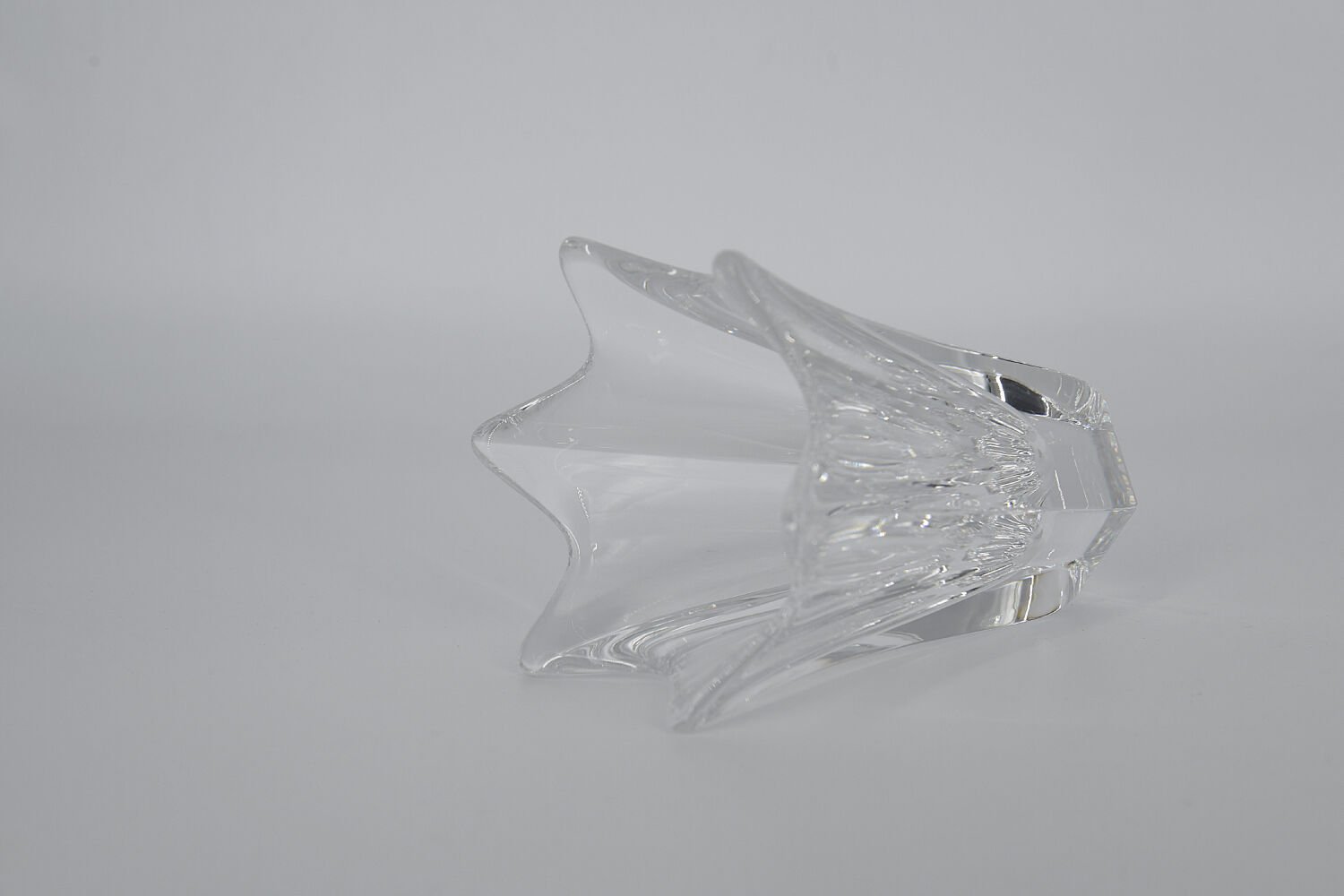 Vintage Scandinavian Crystal Vase Tulip by Jan Johansson for Orrefors, 1970s