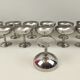 Lot of 12 stainless steel glaze cups