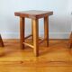 4 tabourets vintage 1970 style scandinave