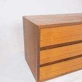 Wall mounted cabinet in teak of danish design from the 1960s.