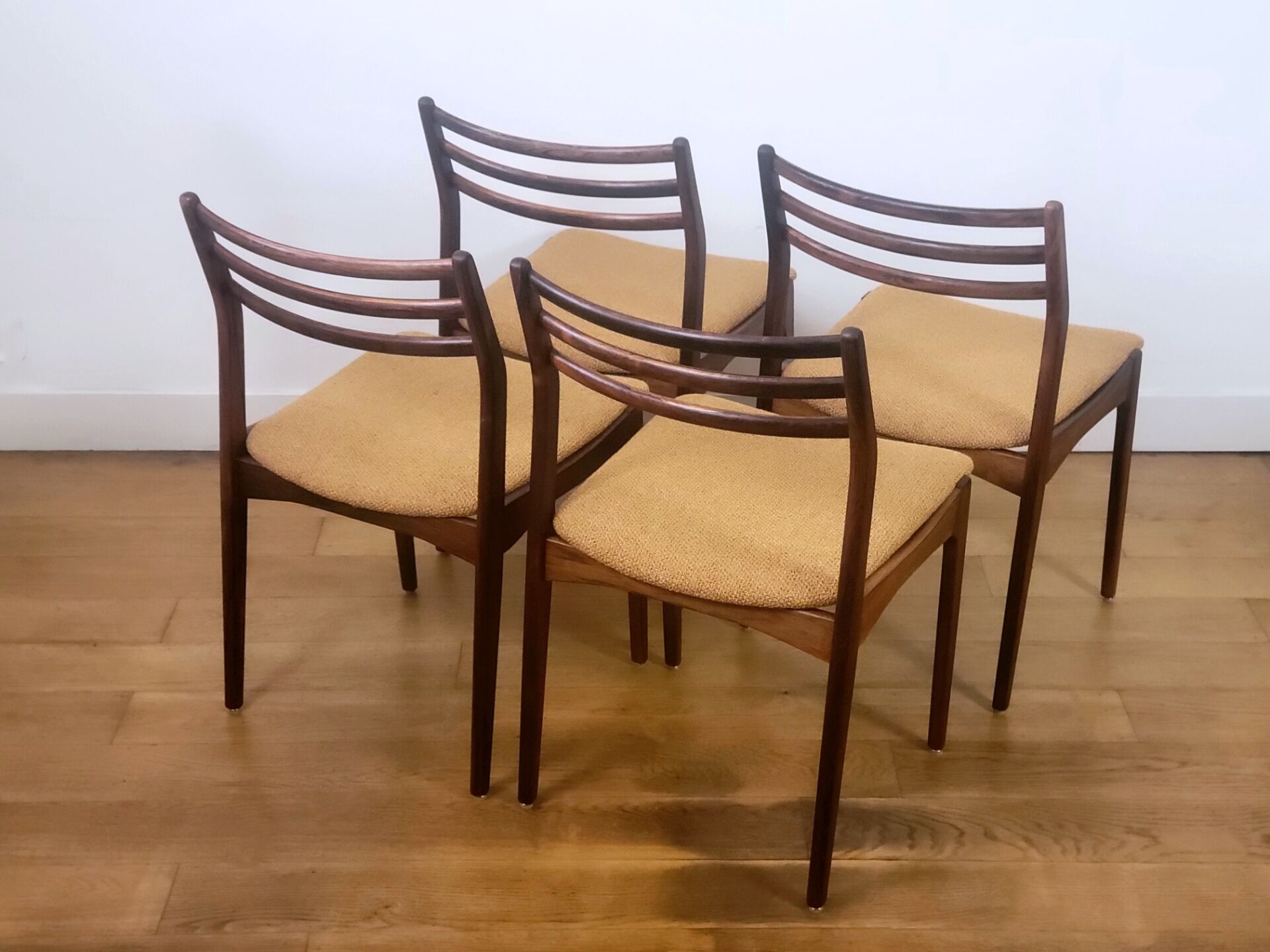 Set of 4 vintage Danish chairs by Vestervig Eriksen in rosewood
