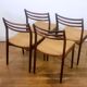 Set of 4 vintage Danish chairs by Vestervig Eriksen in rosewood