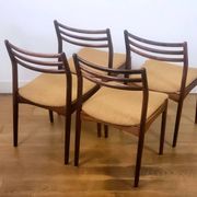 Set of 4 vintage Danish chairs by Vestervig Eriksen in rosewood