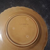 4 plates dessert decor fruits, satitle slurry of Sarreguemines, early twentieth century