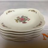 Six petites assiettes à fleurs Raynaud Limoges