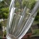 Set of 6 arques crystal champagne flutes. bergamo model.