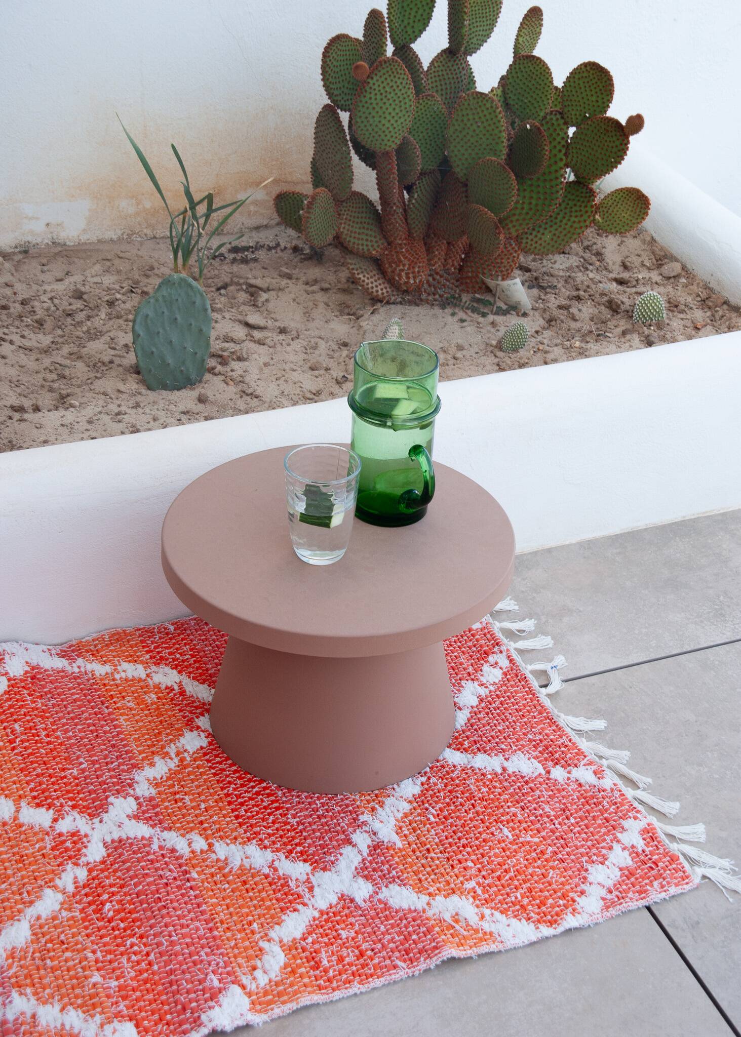 Recycled cotton handcrafted rug - Reversible
