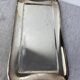 Silver-plated metal and glass hors d'oeuvre tray