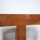 Vintage brutalist wooden T chair