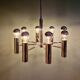 Space Age tubular chrome metal chandelier, 1970s