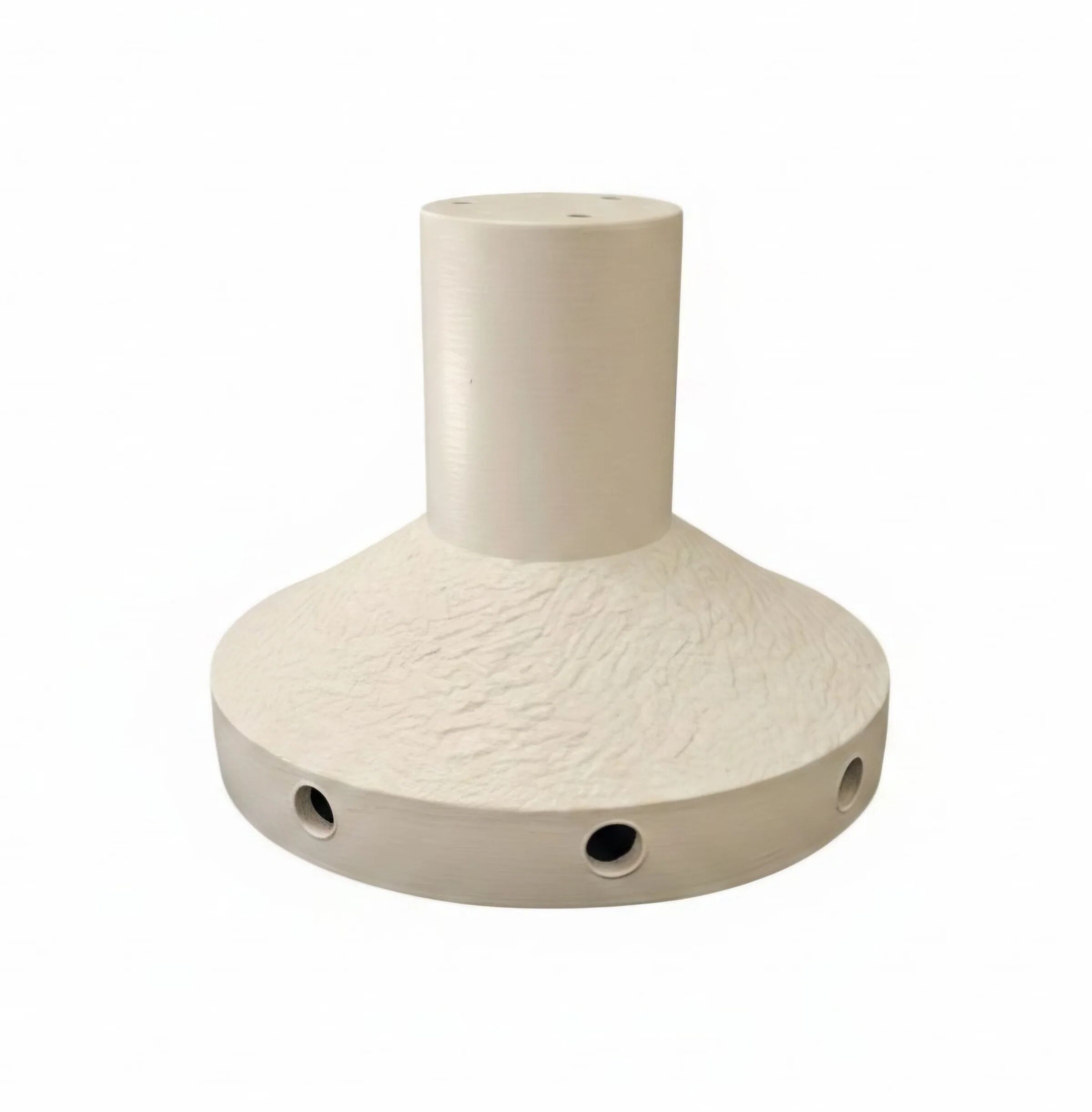 Lampe suspendue en céramique mate émaillée / années 1970