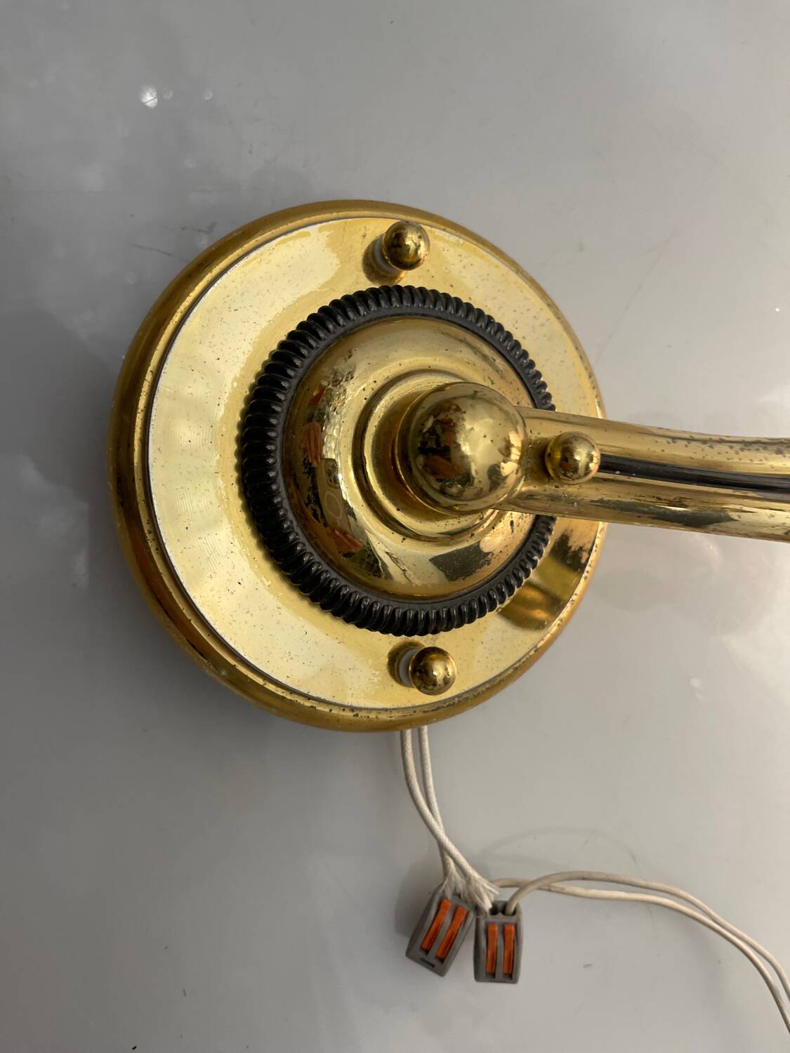 Lot de 10 grandes appliques en laiton et verre de Murano