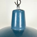 Industrial Blue Enamel Factory Pendant Lamp, 1960s