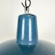 Suspension industrielle en émail bleu d’usine années 1960