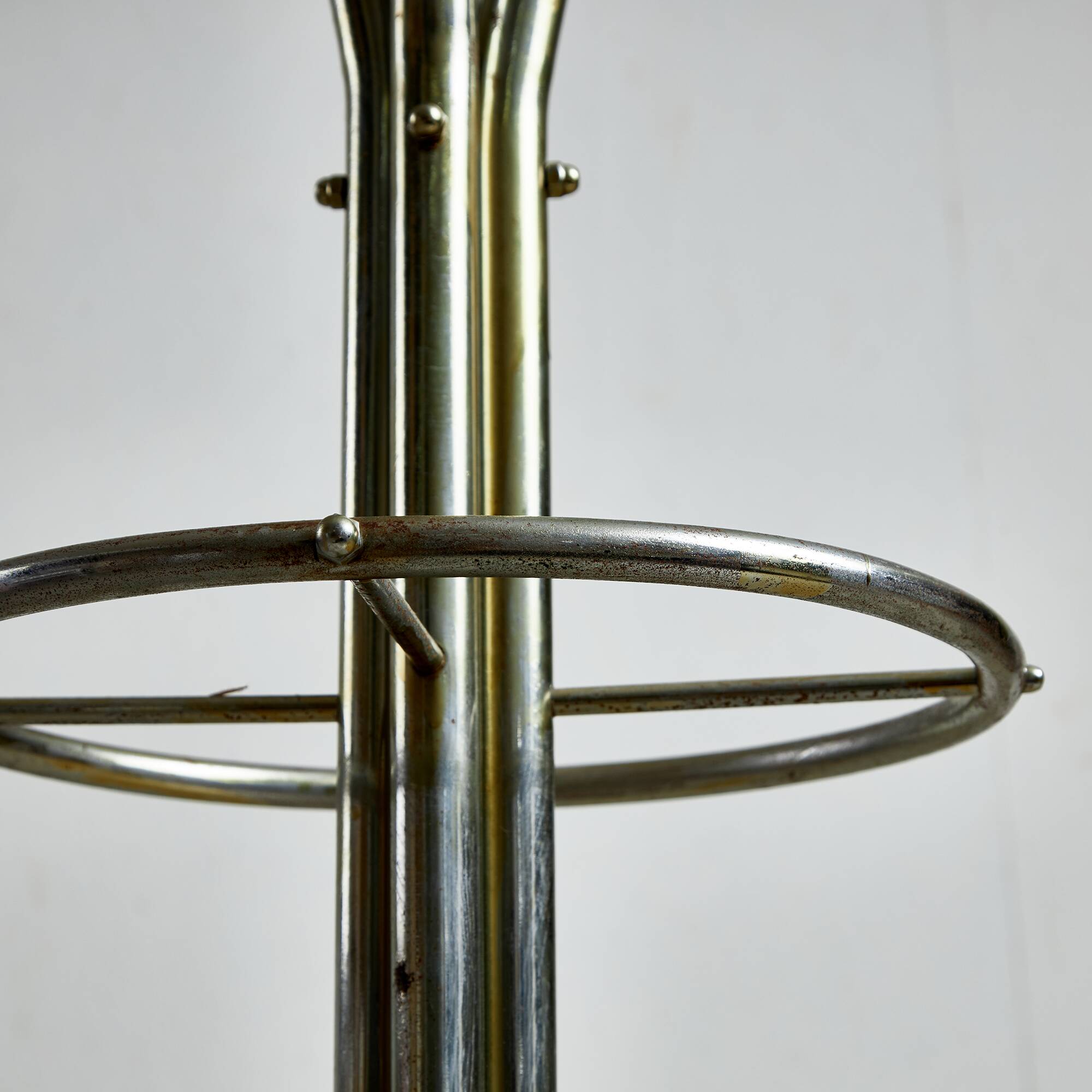 Postmodern Coat Rack with Umbrella Holder and Vinyl Spheres Decor