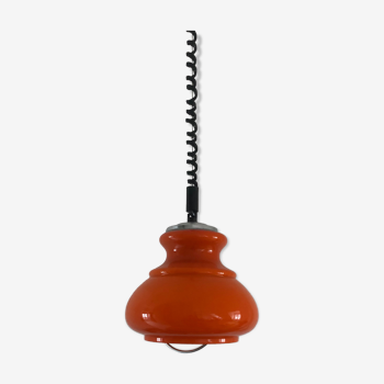 Orange opaline lamp