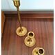Bougeoirs vintage en laiton en forme de tulipe - lot de 3