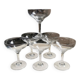 6 coupes cristal vintage