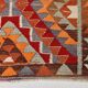 3x11 %100 Wool Geometric Multicolor Kilim Runner Rug 89x340Cm