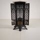 Orientalist Cast Iron side table with Marble Top, late 19th Century