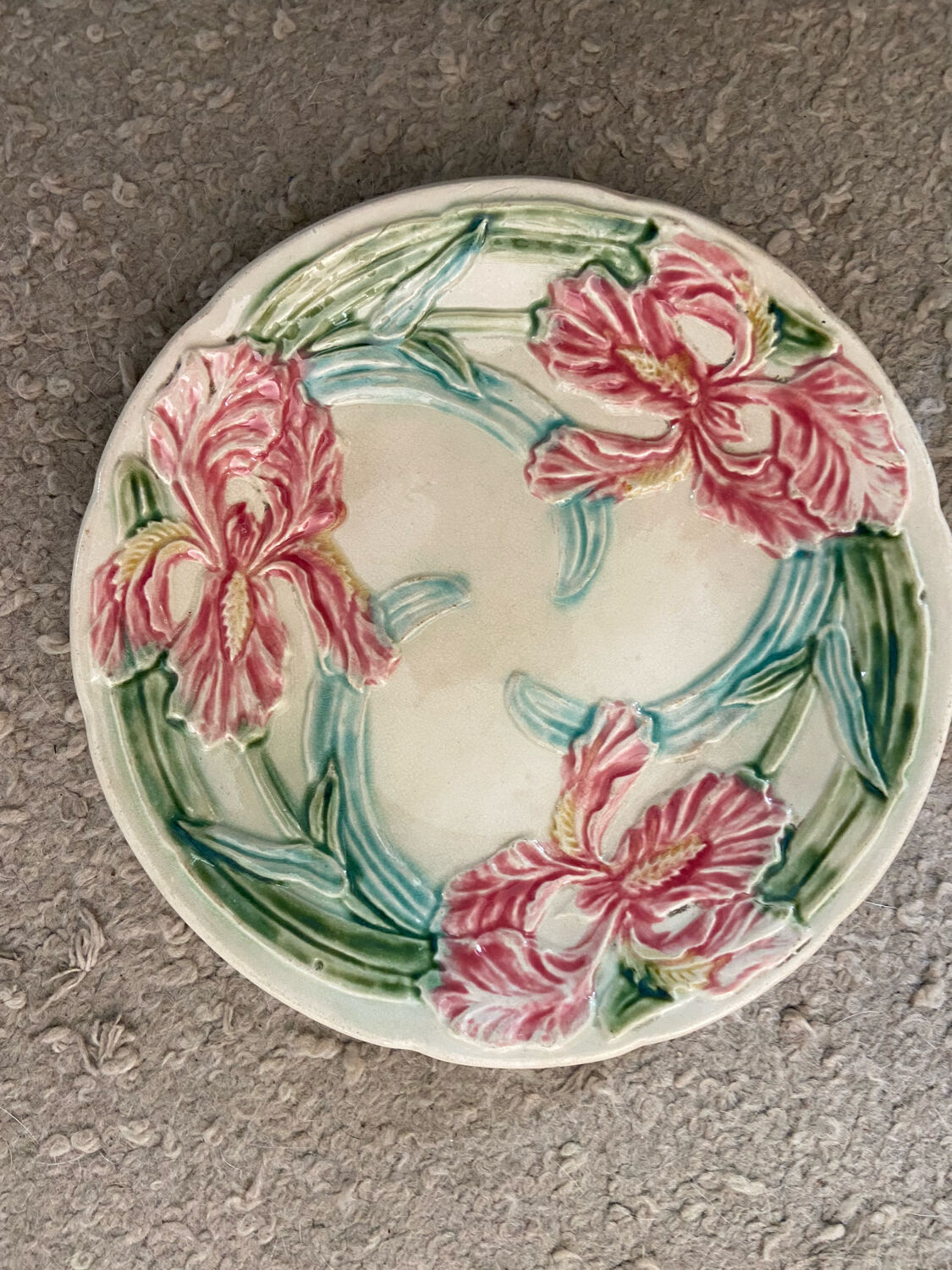 Duo of antique slip plates