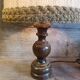 wood and jute table lamp, rustic chic