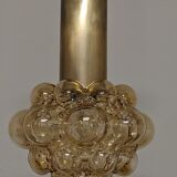 Amber bubble pendant lamp by Helena Tynell for Limburg 60s/70s
