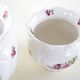 Pair of decorative ceramic vases with hand-painted roses, Art Deco style, European