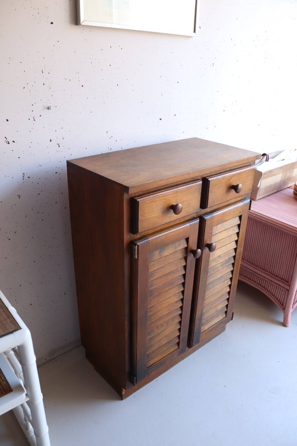 Small vintage wooden sideboard