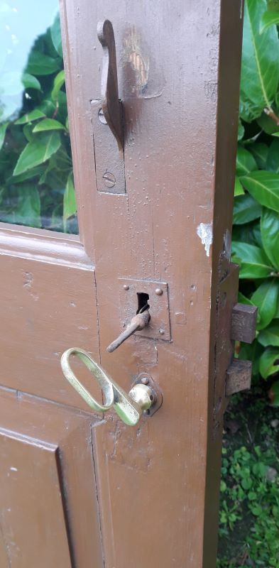 Porte vitrée H186,5xL98,5 de communication moulurée