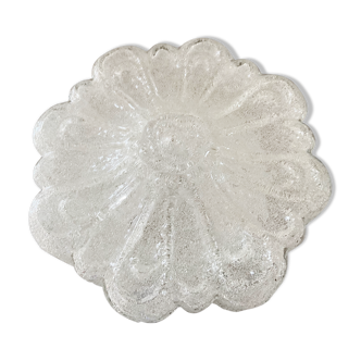 Molded glass wall lamp from the 70s