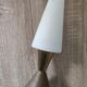 Night light diabolo teak brass opaline Philips Scandinavian design