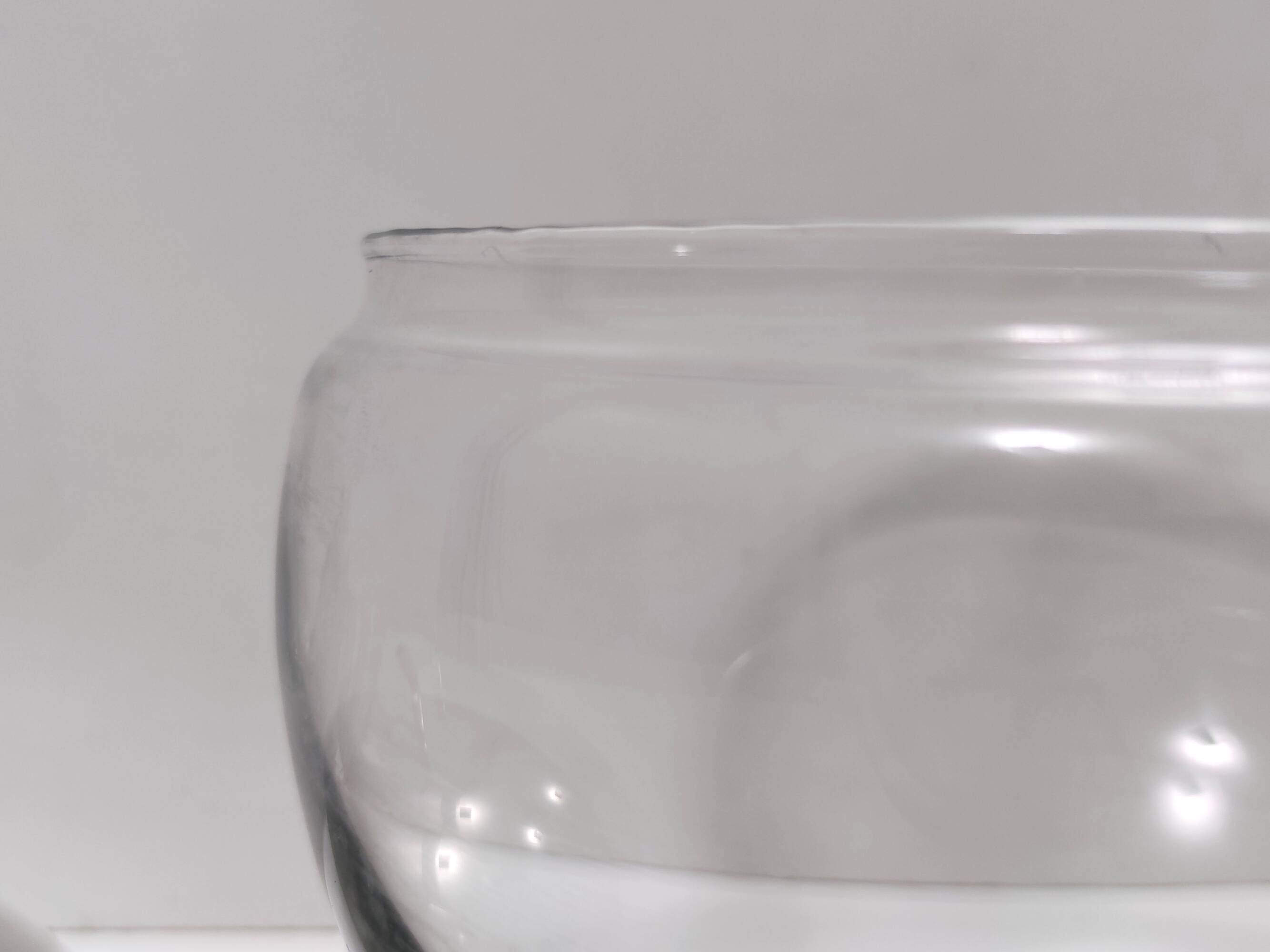 Postmodern Transparent Glass and Silver-Plated Metal Ice Bucket / Bowl, Italy