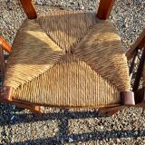 6 Old Straw Chairs