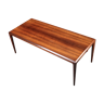 Table basse extensible XL bois de rose brésilien du milieu du siècle par Johannes Andersen pour CFC Silkeborg