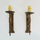 Old pair of wrought iron wall sconces. Castle sconces. Year 50 60