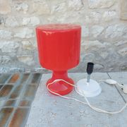 Vintage red opaline lamp from the 70'S