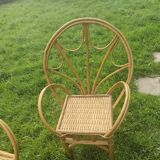 Paire de fauteuils en rotin