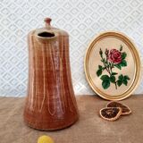 Coffee maker, stoneware decanter signed